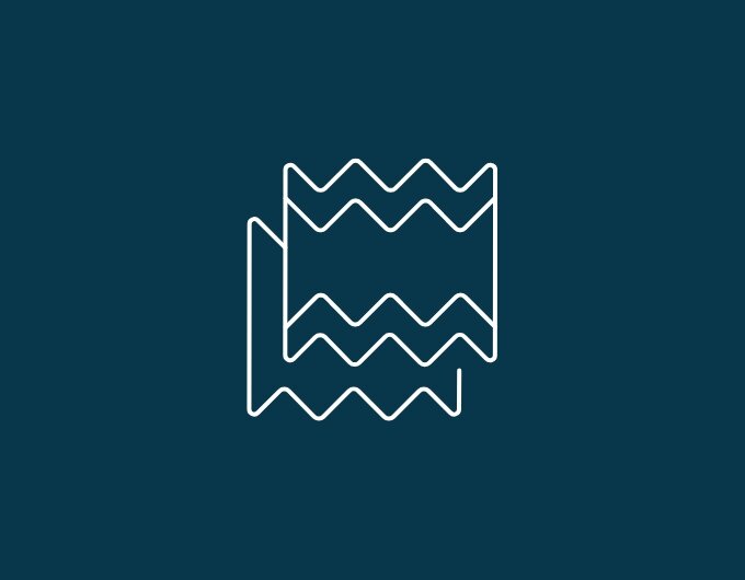 Motif abstrait de lignes blanches avec des formes en zigzag sur fond bleu foncé