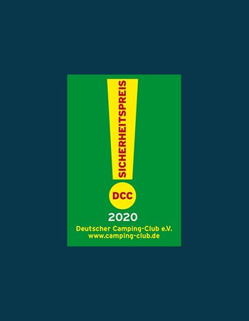 Prix de sécurité DCC 2020, macaron vert du Club allemand de camping