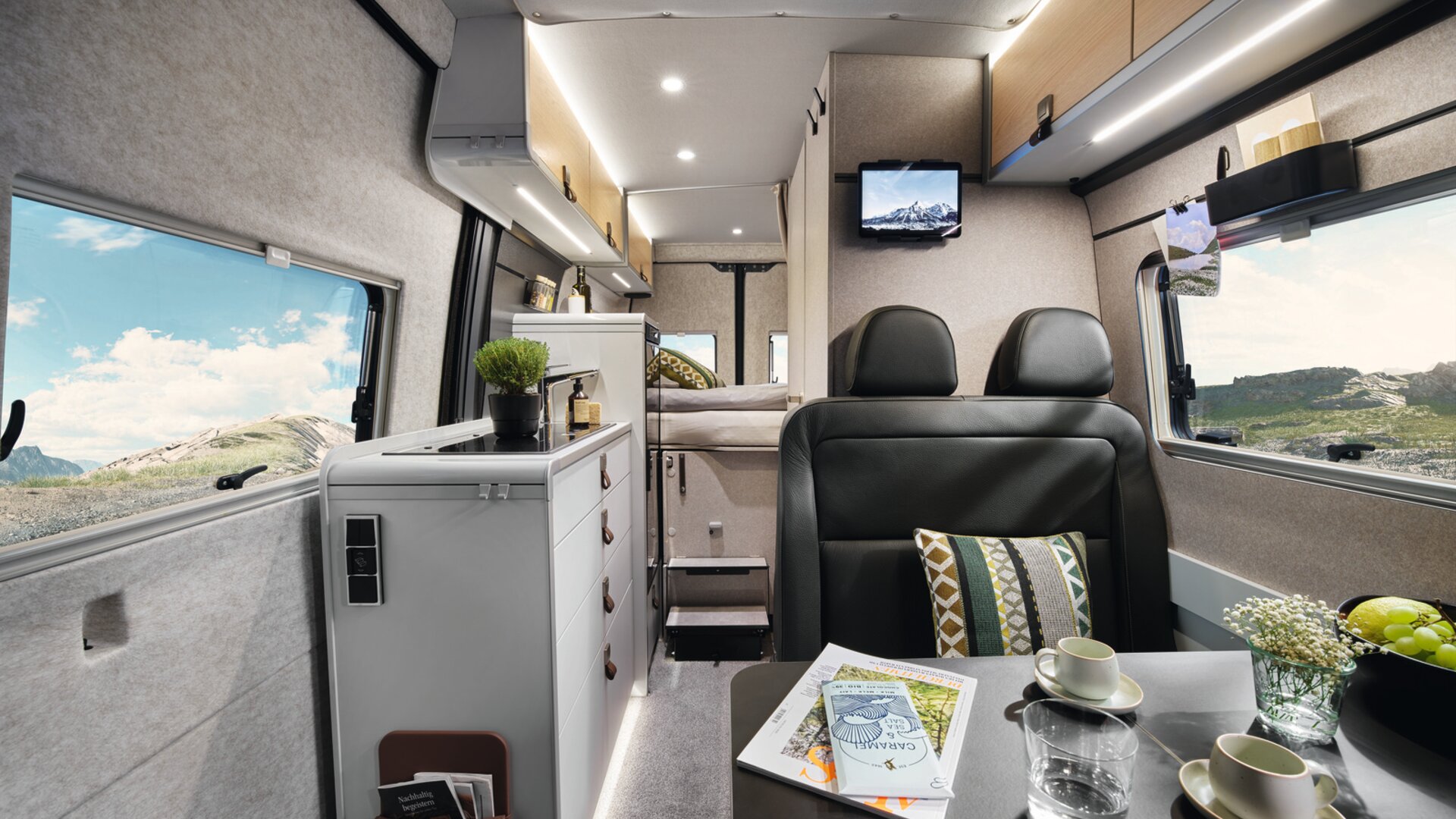 The interior of the Grand Canyon looks as bright as it does cosy in Pearl Grey.