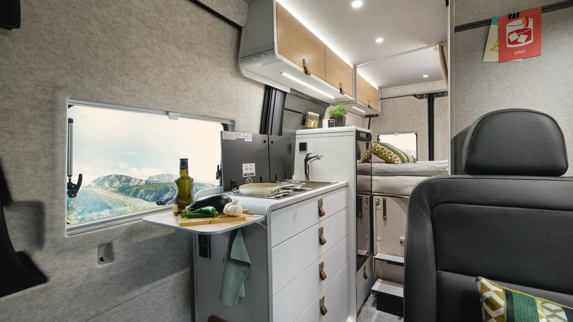 Enjoy an unobstructed view out of the window while cooking.