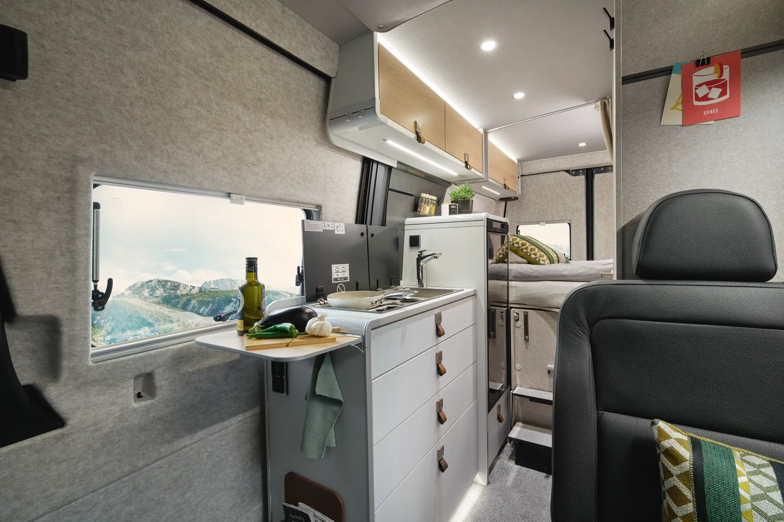 Enjoy an unobstructed view out of the window while cooking.